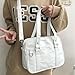 OJ8K Bag messenger women's 2025 new cute college style student handbag bag retro fashion commuter shoulder (White)