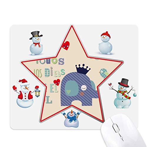Tapis de souris éléphant couronne pour bureau enfant et espace de travail créatif