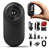 Frelisty Body Cam, Action Cam Compatta con Microfono, POV Camera 32GB Incluse, Bodycam Fissaggio Magnetico, per Casco Moto, Bici, Sport Estremi e Vlogging (Nero)