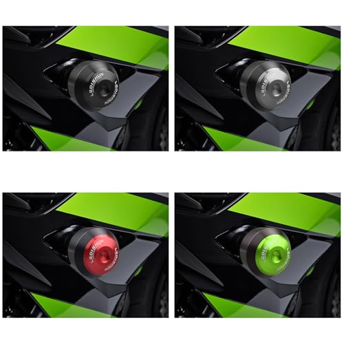 LEDISHUN for Ninja ZX10R ZX-10R ZX-10RR Motorcycle Falling Protection Frame Sliders Fairing Guard Anti Crash Pad Protector (for Kawasaki Vehicle) Year 2011 Onwards (Green)