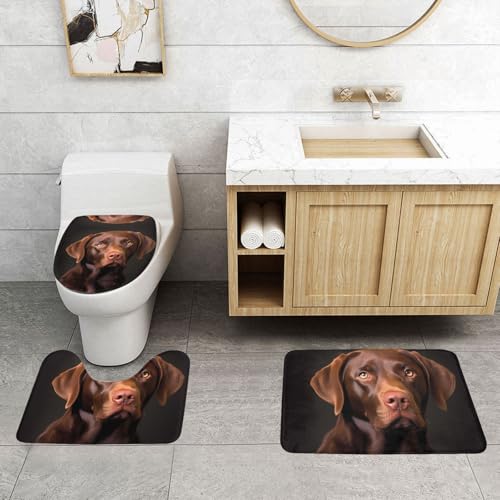Tapis de salle de bain antidérapants lot de 3 sécurité labrador