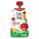 Once Upon A Farm, Organic Strawberry Banana Swirl Smoothie, 4 Ounce
