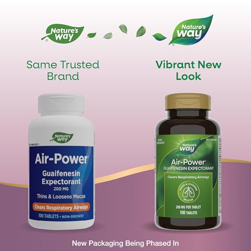 Nature's Way Air-Power, Guaifenesin Expectorant, Clears Airways, 100 ct - image 2