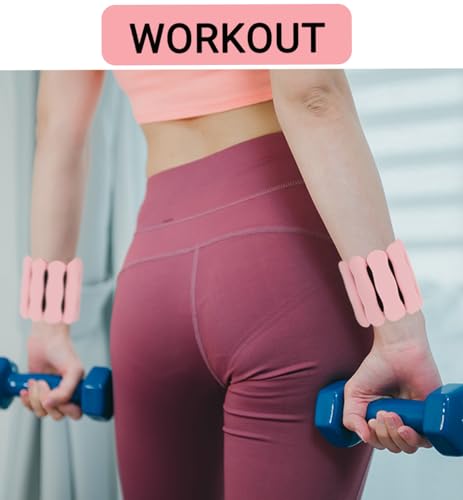 Image of Ankle & Wrist Weights for Women Men, Set of 2, 1 lb /2 lb Each | Adjustable Arm & Leg Weights, Soft Silicone Weighted Bracelet For Pilates Yoga Dance Walking Running Swimming Weight Loss