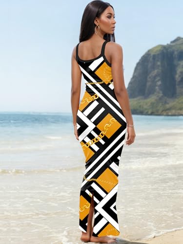 Image of Nimsruc Women Summer Long Dress Casual Slip Sexy Slim Sleeveless Bodycon Maxi Dresses for Women 2024