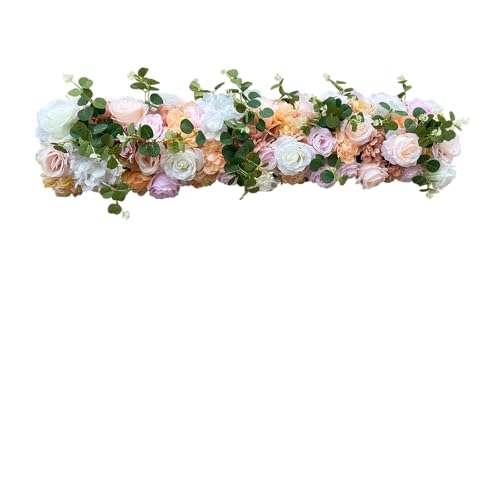 fufieae Artificial Silk Flowers Wedding Arch Decor Handmade Silk Flower Garland Realistic Fake Rose Vines for Home Office Table Centerpiece All Seasons Decor, 39.37in