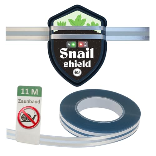 Snail Shield - Schneckenzaun Elektrisch Set für Hochbeet mit 11m Zaunband, Schneckenschutz für Gärten, Gemüsebeet, Pflanzen, Einfache Installation, verbesserte Software 2026 (Made in EU)