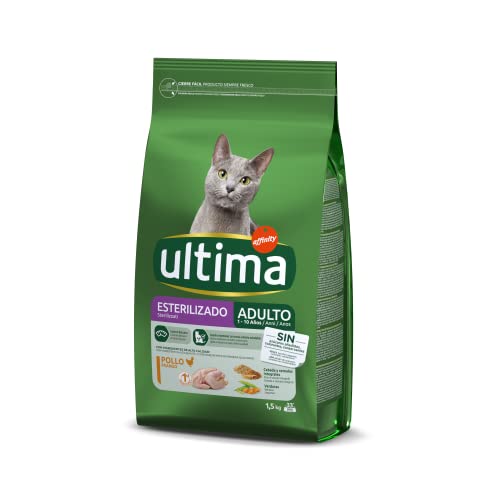 Ultima Nourriture pour Chats stérilisés Adultes avec Poulet, 1500g