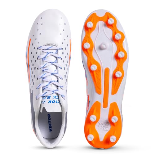 Image of Vector X Kick-X Football Studs for Men /Sports and Athletic Footwear with TPU Sole, Synthetic Leather Upper /Textured Pattern /Comfortable Football Soccer Shoes