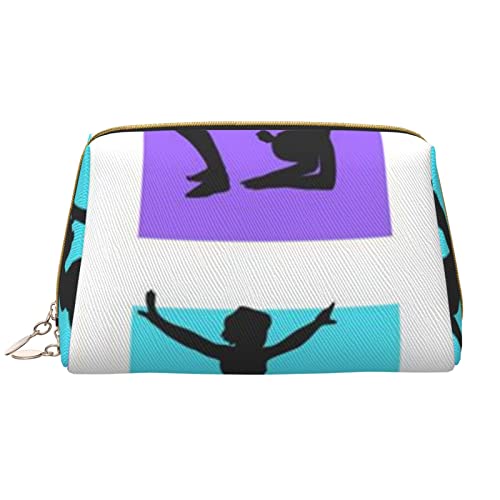 Trousse de maquillage portable blanche en cuir pour rester fraîche en voyage