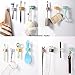 iBetterLife 5Pcs Toothbrush Holders for Bathrooms - Self-Adhesive Wall Mount to Mirror for Clipping & Hanging Shower Razor Towel Plug Cable, Utility Hooks for Home Kitchen Office Dorm Room Essentials
