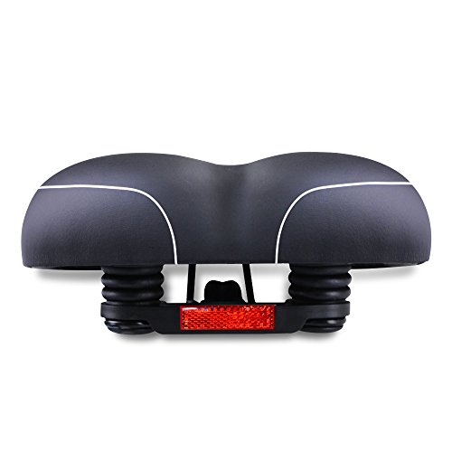 image for LINGMAI Comfortable Exercise Bike Seat for Men and Women,Oversize Bicy