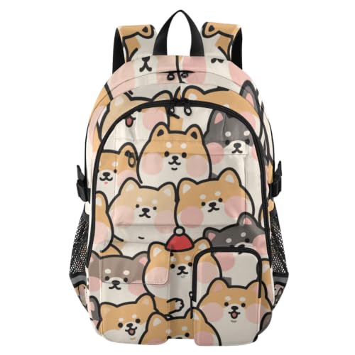 Mochila de computadora Shiba Inu soluciona la falta de espacio escolar y de viaje