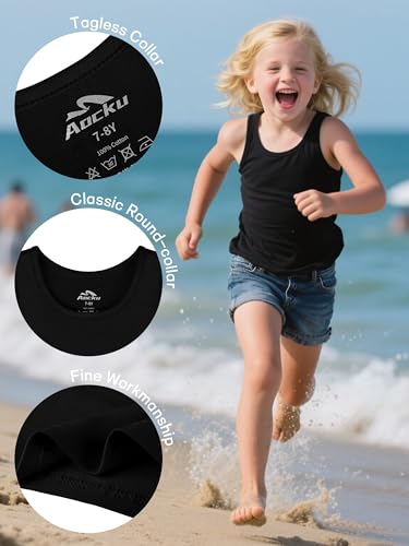 Girls Tank Tops Cotton Sleeveless Undershirt Tank Tops Basic Shirts for Girls Kids Dancewear3