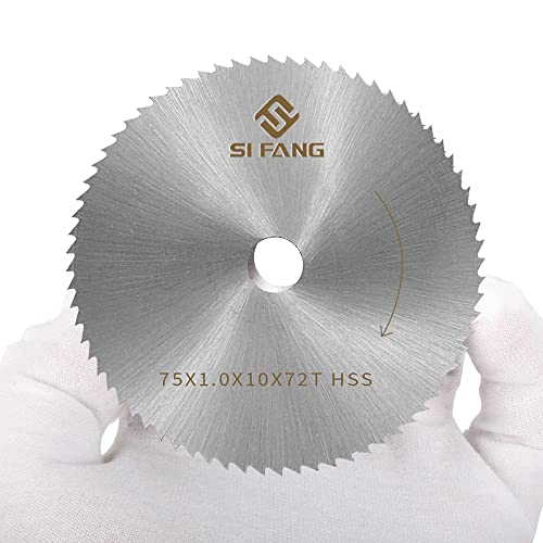 Si Fang 3 Inch Hss Circular Saw Blade With 3/8In Arbor, 72T Steel Saw Disc Wheel Compact Cutting Blades For Thin Sheet Metal Plastic Wood Tile Composite Materials, High Speed Steel Plain Slitting Saw #TOP3