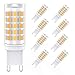 G9 Lampadina LED 6W (8 Pezzi), 54-LED SMD 2835 Lampade LED G9, 400LM Equivalente 80W Lampada Alogena, Angolo a fascio 360 °Non Dimmerabile, Bianco Caldo 3000K
