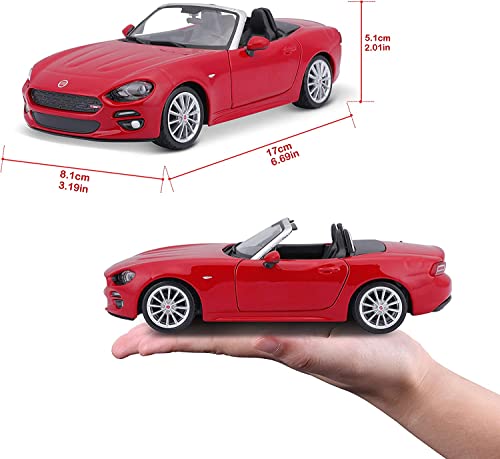 Miniatura Bburago Fiat Spider 124 2016 Rojo miniatura 7