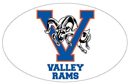 Valley High School Rams Alabama Sports Team 9” x 14” Jumbo Oval Mascot Magnet