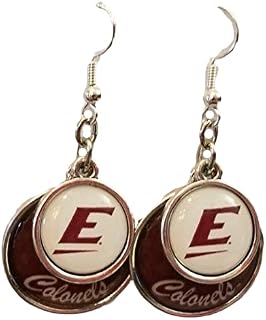55427 Eastern Kentucky University Colonels EKU Stacked Disk Earrings