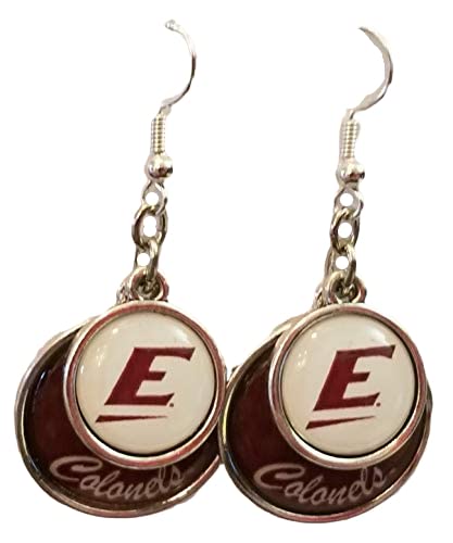 55427 Eastern Kentucky University Colonels EKU Stacked Disk Earrings