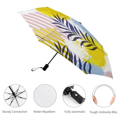 Parapluie pliant feuille bleue koala compact protégeant les citadins pressés