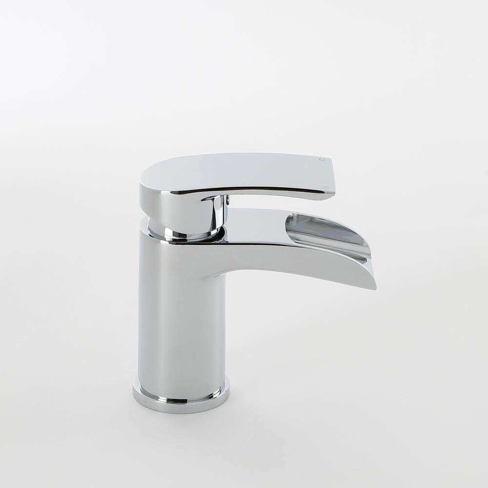 Milano Chrome Razor Mono Waterfall Bathroom Basin Mixer Tap