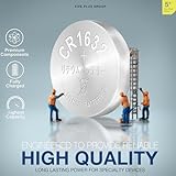 5Plus Group 5 Pcs CR1632 CR 1632 DL1632 LM1632 3V Lithium Battery Mercury free Long Life Strong Power 3 Volt Lithium Flat Batteries for electronic devices Watch household items car remote key - Image 5