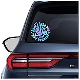 Have The Day You Deserve Skull Window Decal, Spooky Car Decals, Wave Decal, Skeleton Hand Decal, Skeletal Wave Decal, Car Decal, Bats Decal, Alt Girl, Truck, Car, SUV Window Sticker 7.9 inch