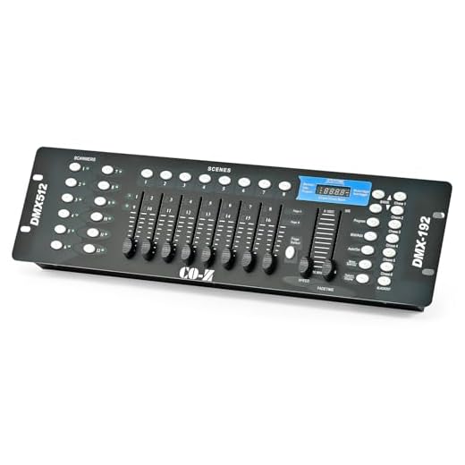 CO-Z 192 DMX 512 Stage DJ Light Controller Lighting Mixer Board Console for Light Shows, Party Disco Pub Night Club DJs KTV Bars and Moving Heads