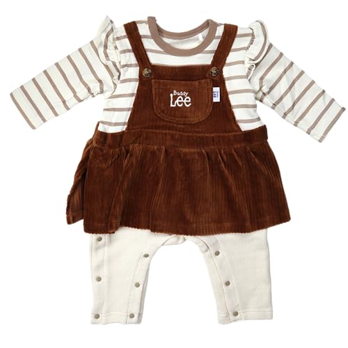 バディーリー ジャンパースカート風 カバーオール ボーダー 70