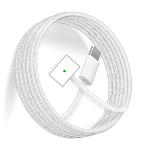 Image of Braided T-Shape C to MG3 (MgSafe-3) DC Cable Cord for upto 140w Adapter Charge Compatible with MacBook Air M2, M3, M4 & MacBook Pro M1 M2 (2021-2023 14 inch&16 inch)