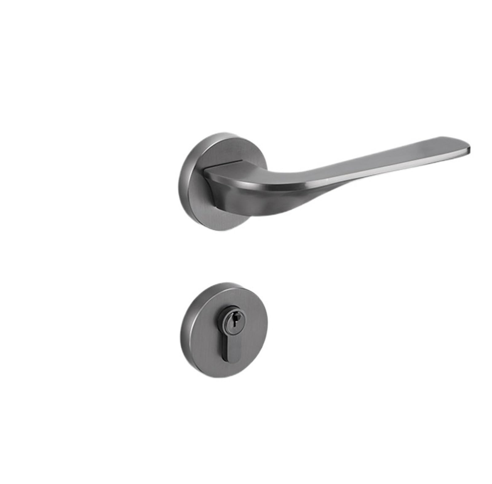 KXAOXGRC European Door Handle Set, Brass Bedroom Door Lock Handle Set, French, Multicolor