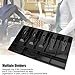 Cash Register Drawer Insert Tray Organizer with 5 Bill/4 Coin Compartments for Money Storage, Black