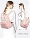 LOVEVOOK Small Backpack Purse for Women, Mini Backpack, Light Weight Cute Fashion Backpack for Work Daily Travel, Pink-Beige