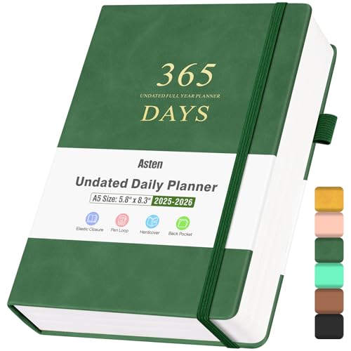 Asten Planner, Undated Daily Planner with To Do...