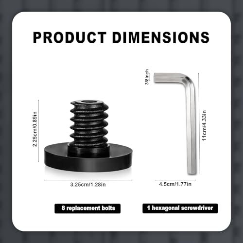 Image of 8pcs Replacement Bolt Compatible with Suncast Storage Sheds, Premium ABS Accessories Parts Bolts with 3 /8 Inch Hex Screwdriver Screws Replacement for Storage Sheds