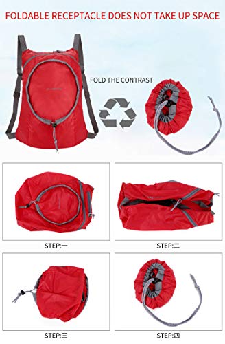 Scotry Ultra Lightweight Packable Travel Backpack, Man Women Foldable Handy Daypack for Camping Outdoor Hiking Cycling (White)3