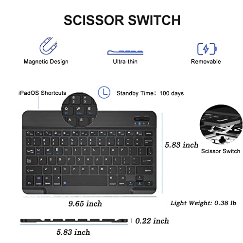 D Dingrich 10.2 INCH IPAD CASE WITH KEYBOARD Ipad Case 10.2 Inch With Keyboard 2021 thumb #4