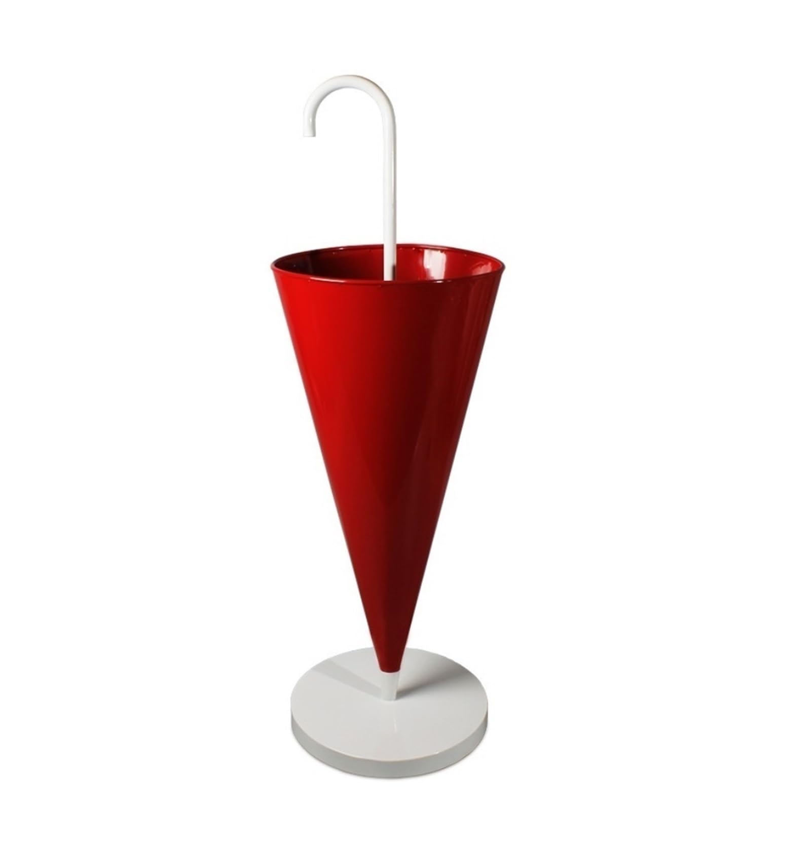 Porte-parapluies en métal rouge 30x93 cm avec bac à eau pour entrée et bureau
