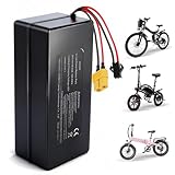 36V Ebike Battery, 36V 6Ah Rechargeable Lithium Battery with T-Plug, XT60 Connector and BMS for 0-350W Motors E-Scooters, ATVs, Electric Bikes, Solar Storage Black