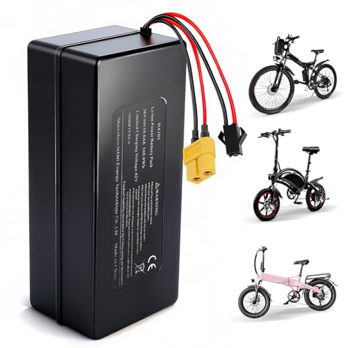 36V Ebike Battery, 36V 6Ah Rechargeable Lithium Battery with T-Plug, XT60 Connector and BMS for...