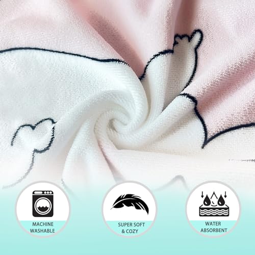 Image of NovForth Kids Beach Towel for Boys Girls, Hooded Bath Towel Wrap, Toddler Pool Towel with Hood