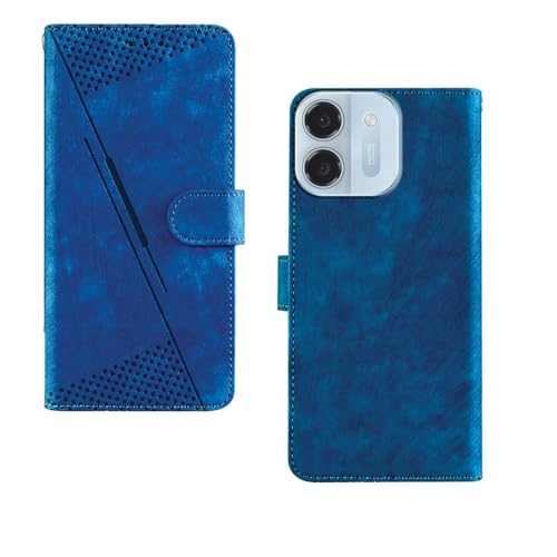 Image of amazon basics Ai+ Pulse 2 5G Flip Cover | Card Pockets Wallet & Stand | Flip Cover for Ai+ Pulse 2 5G (Executive Blue)
