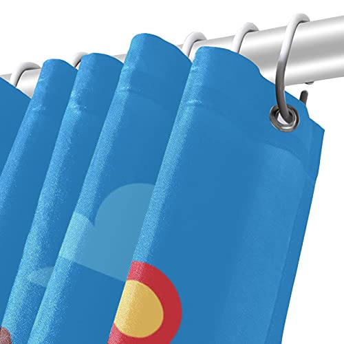 Rideau de douche carlin bleu imperméable 183 x 183 cm grand format - 6