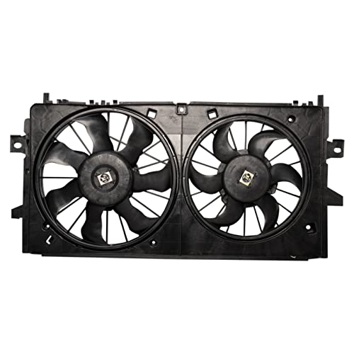 TRQ Radiator Dual Cooling Fan Assembly Compatible with 06-11 Chevrolet Impala V6 3.9L with Police...