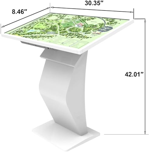Image of 32 inch Touch Screen Kiosk, Windows11 System(8+128g), K-Style Stand Inquiry Machine, Human-Machine Interaction Smoothly for Mall Navigation /Self-Ordering /Advertising /Retail Store