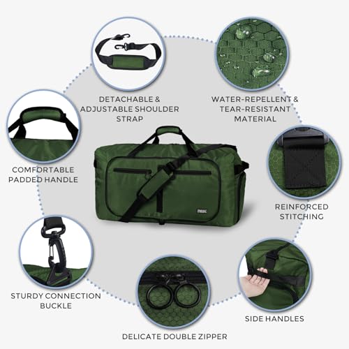 Image of Fmeida 65L Duffle Bag Foldable Travel Duffel Bags for Men Women Travel Bag