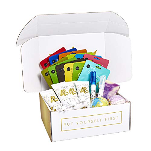 Penthouse Luxury Gift Box For Women - Spa, Stress Relief, Self Care & Get-Well - Featuring Ashley Black, Celavi, iGuard, Hand-Crafted Bath Bombs & Soaps (Spa Collection)