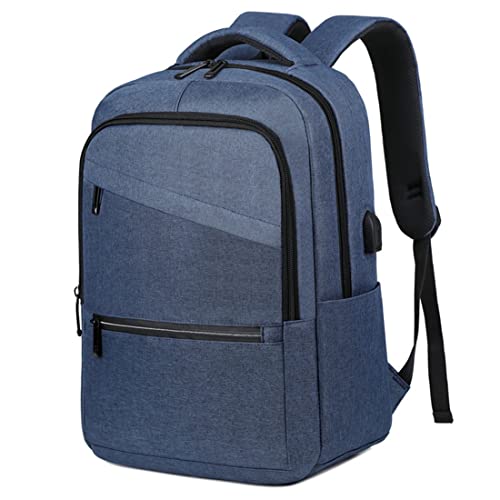 Sac à dos homme bleu Oxford anti-choc pour ordinateur 15,6 pouces chargeur USB