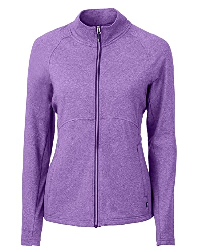 Image of Cutter & Buck Ladies Adapt Eco Knit Heather Recycled Womens Full Zip